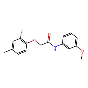 2-(2-bromo-4-methylphenoxy)-N-(3-methoxyphenyl)acetamide structure