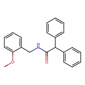 N-[(2-methoxyphenyl)methyl]-2,2-diphenylacetamide structure