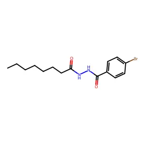 4-bromo-N'-octanoylbenzohydrazide structure