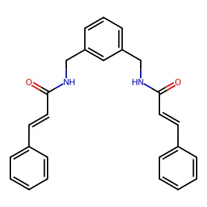 (E)-3-phenyl-N-[[3-[[[(E)-3-phenylprop-2-enoyl]amino]methyl]phenyl]methyl]prop-2-enamide structure