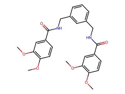 N-[[3-[[(3,4-dimethoxybenzoyl)amino]methyl]phenyl]methyl]-3,4-dimethoxybenzamide structure