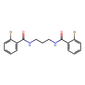 2-bromo-N-[3-[(2-bromobenzoyl)amino]propyl]benzamide structure