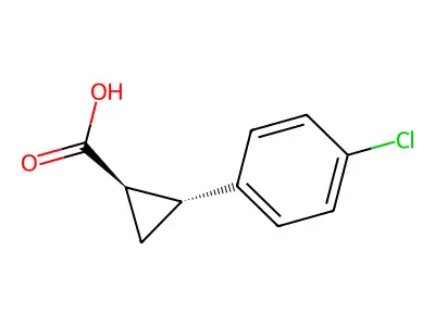 2-(4-Chlorophenyl)cyclopropanecarboxylic acid structure