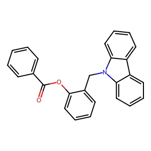 Phenol, 2-(9H-carbazol-9-ylmethyl)-, 1-benzoate structure