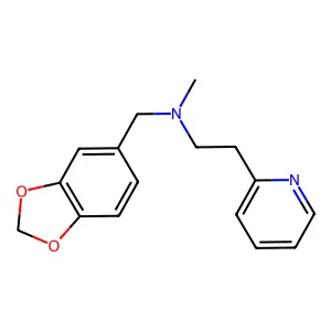N-(1,3-benzodioxol-5-ylmethyl)-N-methyl-2-pyridin-2-ylethanamine structure