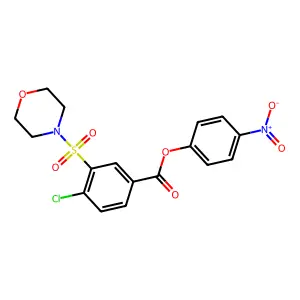 4-Nitrophenyl 4-chloro-3-(4-morpholinylsulfonyl)benzoate structure