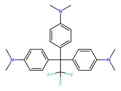 4,4',4''-(2,2,2-trifluoroethane-1,1,1-triyl)tris(N,N-dimethylaniline) structure