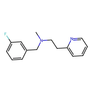 N-(3-fluorobenzyl)-N-methyl-2-(pyridin-2-yl)ethanamine structure