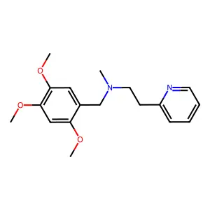 N-methyl-2-pyridin-2-yl-N-[(2,4,5-trimethoxyphenyl)methyl]ethanamine structure