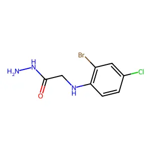 2-[(2-Bromo-4-chlorophenyl)amino]acetohydrazide structure