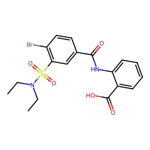 2-(((4-Bromo-3-(diethylsulfamoyl)phenyl)carbonyl)amino)benzoic acid structure