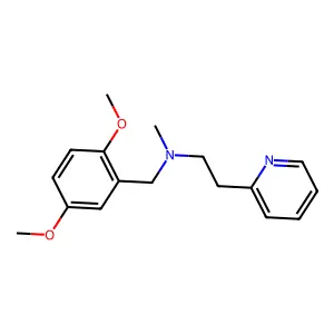 N-[(2,5-dimethoxyphenyl)methyl]-N-methyl-2-pyridin-2-ylethanamine structure