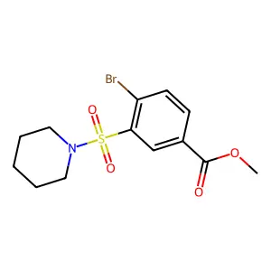 Methyl 4-bromo-3-piperidin-1-ylsulfonylbenzoate structure