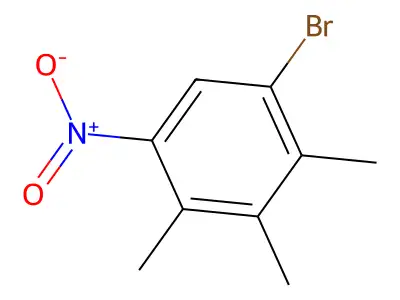 1-Bromo-2,3,4-trimethyl-5-nitrobenzene structure