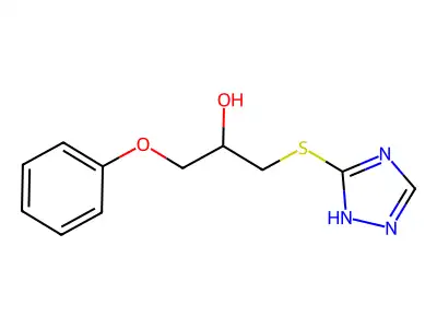 1-phenoxy-3-(1H-1,2,4-triazol-5-ylthio)-2-propanol structure
