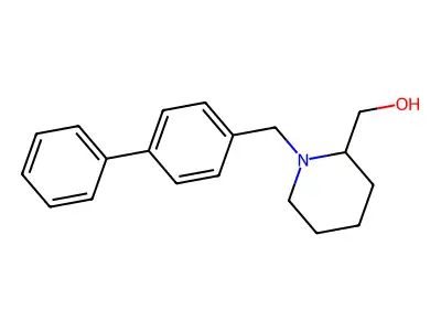 [1-[(4-Phenylphenyl)methyl]piperidin-2-yl]methanol structure