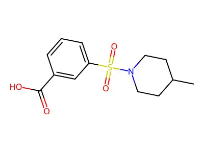 3-[(4-Methylpiperidin-1-YL)sulfonyl]benzoic acid structure