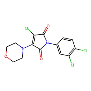 3-chloro-1-(3,4-dichlorophenyl)-4-(4-morpholinyl)-1H-pyrrole-2,5-dione structure