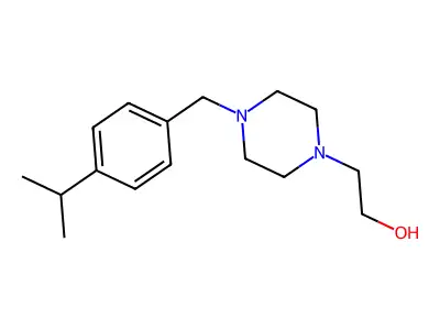 2-[4-[(4-Propan-2-ylphenyl)methyl]piperazin-1-yl]ethanol structure