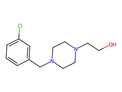 2-[4-[(3-Chlorophenyl)methyl]piperazin-1-yl]ethanol structure