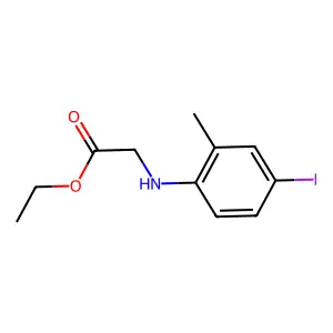 Ethyl [(4-iodo-2-methylphenyl)amino]acetate structure