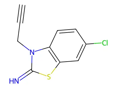 6-chloro-3-(prop-2-yn-1-yl)benzo[d]thiazol-2(3H)-imine structure