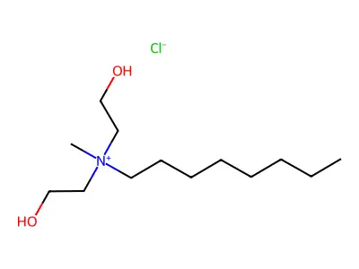Bis(2-hydroxyethyl)-methyl-octylazanium chloride structure