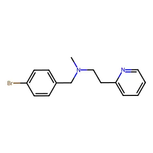 N-(4-bromobenzyl)-N-methyl-2-(2-pyridinyl)ethanamine structure