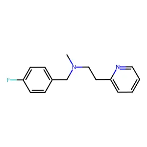 N-(4-fluorobenzyl)-N-methyl-2-(pyridin-2-yl)ethanamine structure