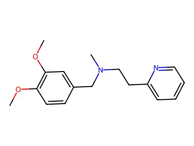 N-[(3,4-dimethoxyphenyl)methyl]-N-methyl-2-(2-pyridinyl)ethanamine structure