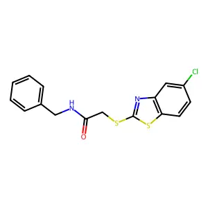 N-Benzyl-2-[(5-chloro-1,3-benzothiazol-2-yl)sulfanyl]acetamide structure