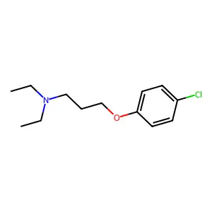 3-(4-chlorophenoxy)-N,N-diethylpropan-1-amine structure