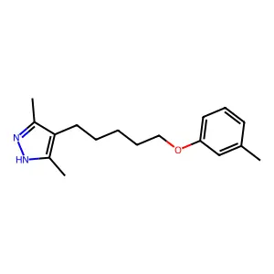 3,5-dimethyl-4-[5-(3-methylphenoxy)pentyl]-1H-pyrazole structure