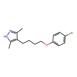 4-[4-(4-bromophenoxy)butyl]-3,5-dimethyl-1H-pyrazole structure