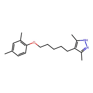 4-[5-(2,4-dimethylphenoxy)pentyl]-3,5-dimethyl-1H-pyrazole structure