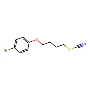 ((4-(4-Bromophenoxy)butyl)sulfanyl)formonitrile structure