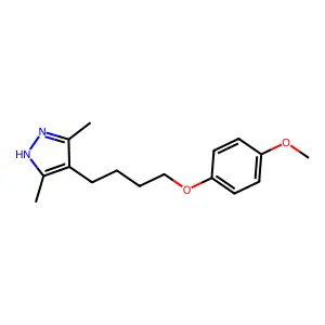 4-[4-(4-methoxyphenoxy)butyl]-3,5-dimethyl-1H-pyrazole structure