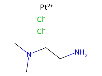 (SP-4-3)-Dichloro(N1,N1-dimethyl-1,2-ethanediamine-kappaN1,kappaN2)platinum structure