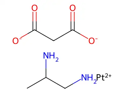 Platinum(2+) propanedioate--propane-1,2-diamine (1/1/1) structure