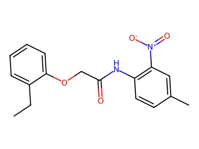 2-(2-ethylphenoxy)-N-(4-methyl-2-nitrophenyl)acetamide structure