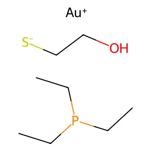 Gold, (2-mercaptoethanolato-S)(triethylphosphine)- structure