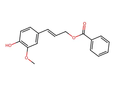 Phenol, 4-[3-(benzoyloxy)-1-propenyl]-2-methoxy- structure