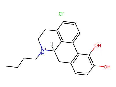 N-n-Butylnorapomorphine hydrochloride structure