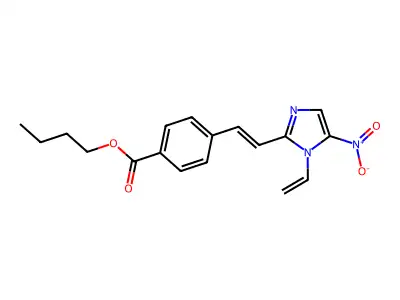 Butyl 4-[2-(1-ethenyl-5-nitroimidazol-2-yl)ethenyl]benzoate structure