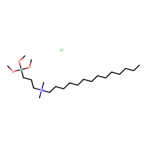 Dimethyltetradecyl(3-(trimethoxysilyl)propyl)ammonium chloride structure