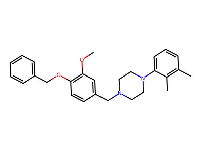 1-[4-(Benzyloxy)-3-methoxybenzyl]-4-(2,3-dimethylphenyl)piperazine structure