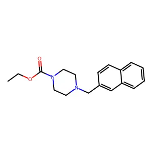 4-(2-Naphthalenylmethyl)-1-piperazinecarboxylic acid ethyl ester structure