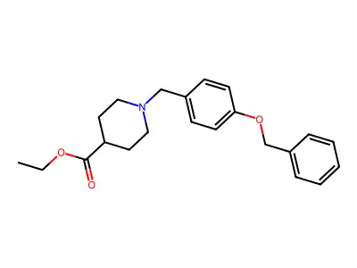 Ethyl 1-(4-(benzyloxy)benzyl)piperidine-4-carboxylate structure