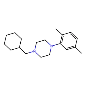 1-(Cyclohexylmethyl)-4-(2,5-dimethylphenyl)piperazine structure