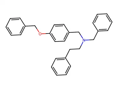 N-benzyl-2-phenyl-N-[(4-phenylmethoxyphenyl)methyl]ethanamine structure